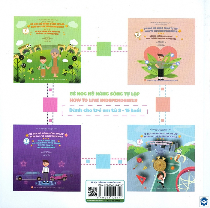 Bộ sách “Bé học kỹ năng sống tự lập” (4 tập) dành cho trẻ em từ 3-15 tuổi 
