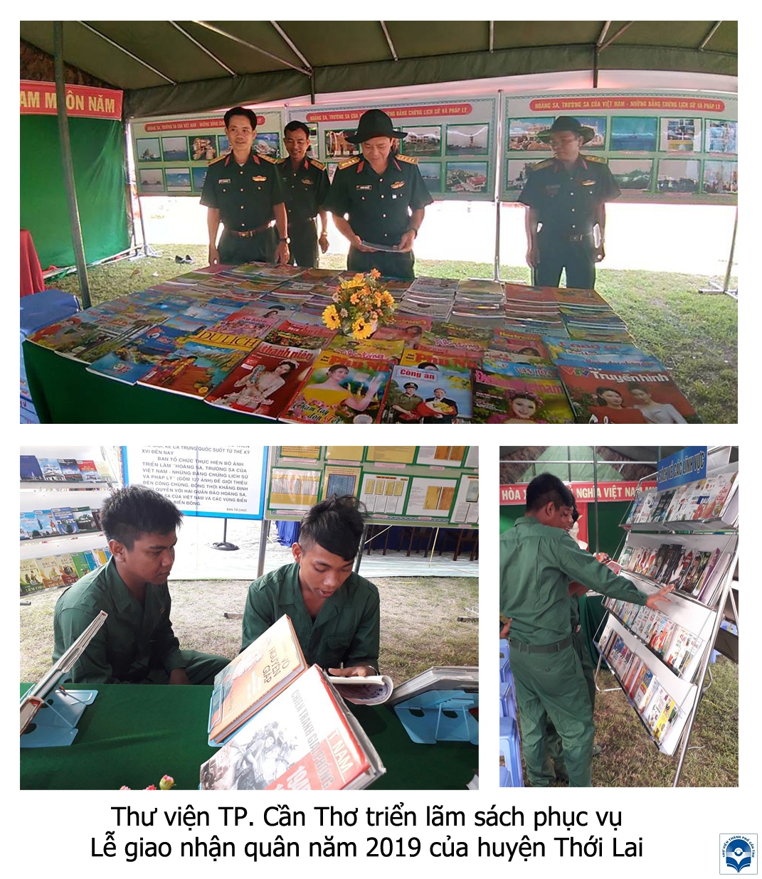 Thư viện TP. Cần Thơ triển lãm sách phục vụ Lễ giao nhận quân năm 2019 của huyện Thới Lai