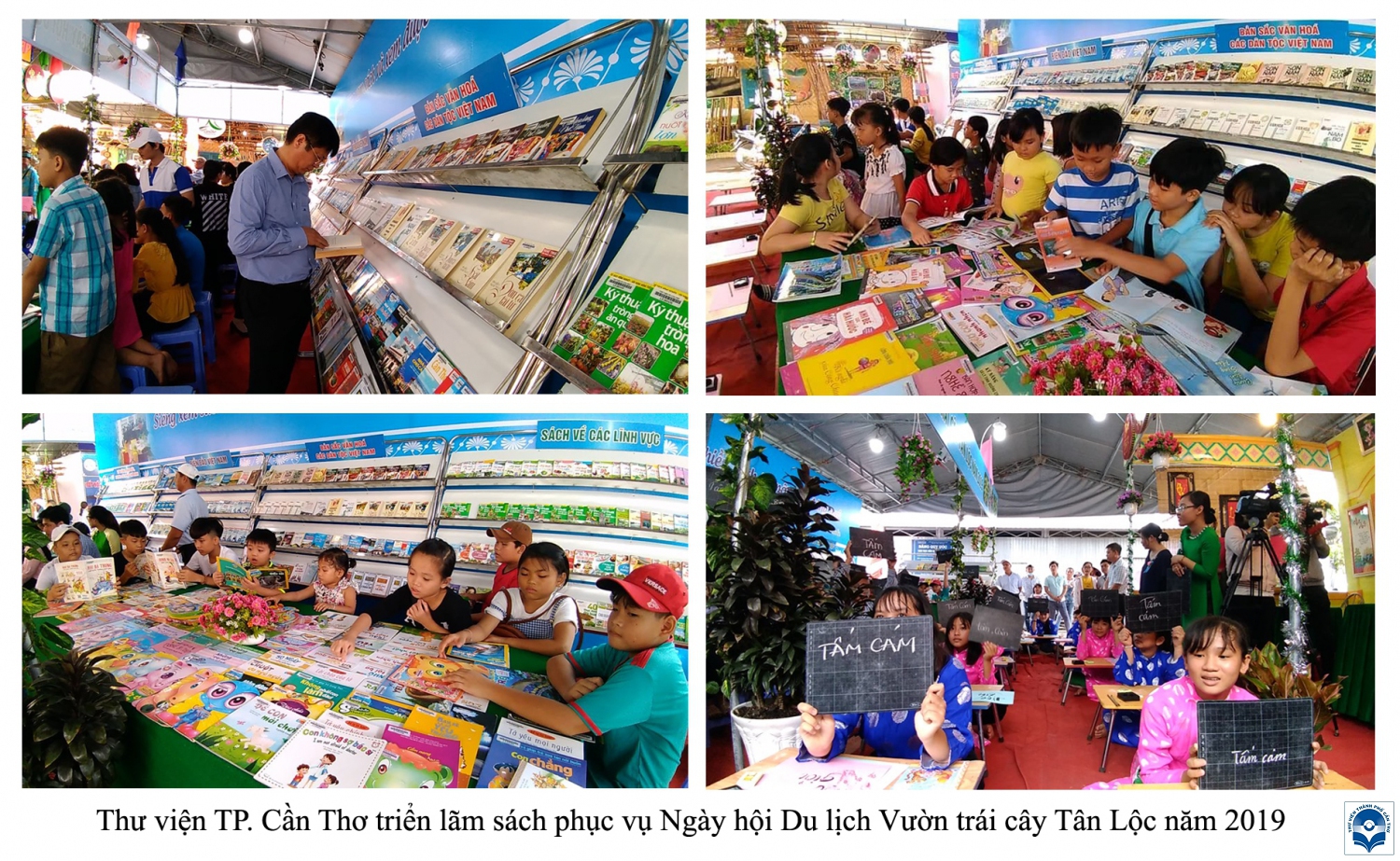 Hoạt động phục vụ sách - báo tại Ngày hội Du lịch vườn trái cây Tân Lộc năm 2019