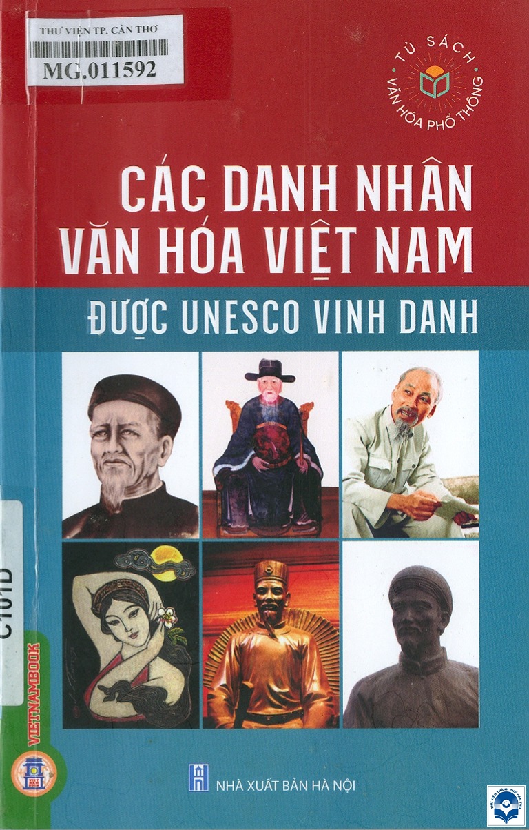 Các danh nhân văn hoá Việt Nam được Unesco vinh danh / Nguyễn Văn Tân biên soạn. - H. : Nxb. Hà Nội, 2023. - 167tr.; 21cm